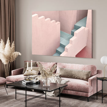 Ljuddämpande tavla - Pink and Turquoise