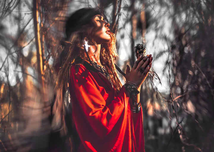 Leinwandbild - Woman in Red Dress