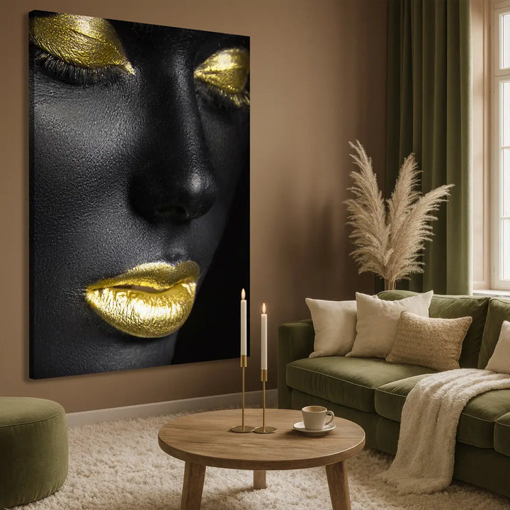 Leinwandbild - Black & Gold